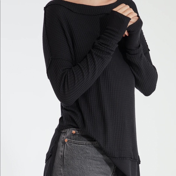 Free People | Black North Shore Thermal | S - Picture 4 of 16